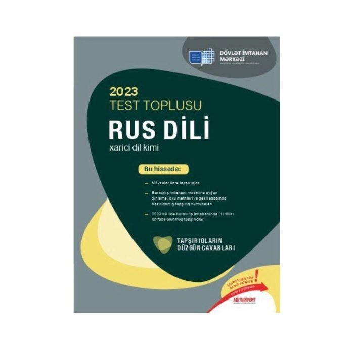 DİM-2023 Rus Dili Xarici Dil Kimi test toplusu