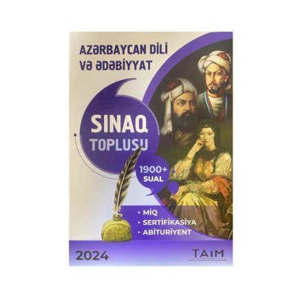 Azərbaycan Dili və Ədəbiyyat Sınaq Toplusu 1900 sual Aqil Əliyev Cəfər Zöhrabov Zəfər Fərhadov MİQ Sertifikasiya Abituriyent