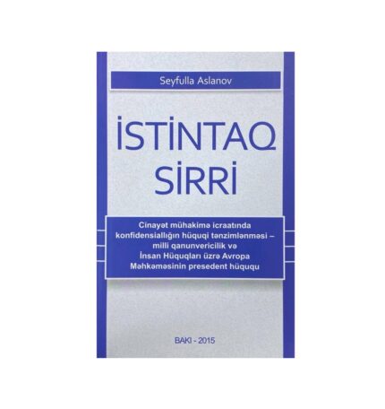 Seyfulla Aslanov - İstintaq Sirri | Bookmart.az