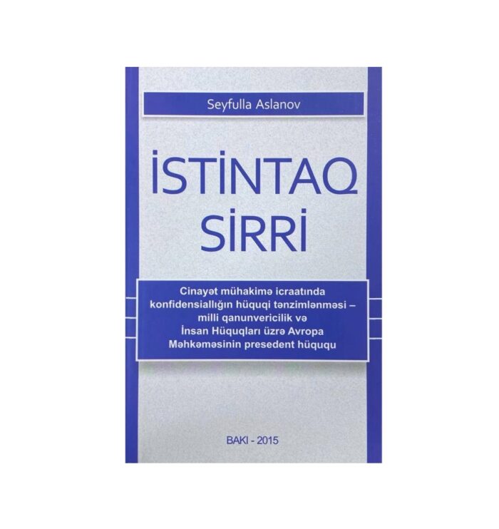 Seyfulla Aslanov - İstintaq Sirri | Bookmart.az