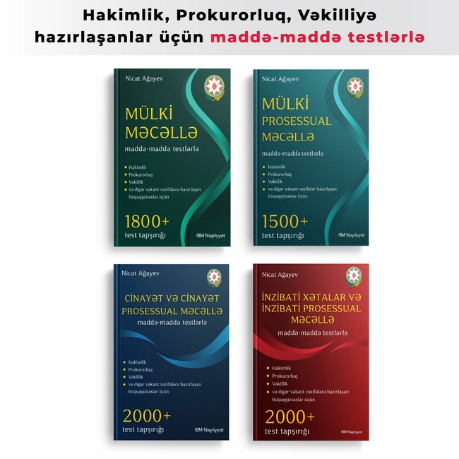 Mülki, Cinayət, İnzibati Xətalar və Prosessual Məcəllələr.
