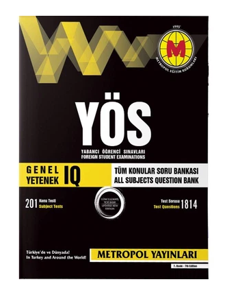 Ufuk Taner Genel - Metropol Yayınları YÖS Matematik Konu Anlatımlı. Genel Yetenek IQ